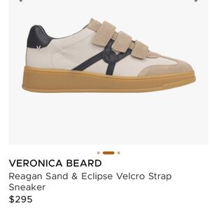 Veronica Beard Sand & Eclipse Velcro Strap Reagan Sneaker